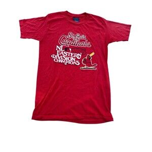 Vintage 1985 St. Louis Cardinals Eastern‎ Divison Champions Tee Sneakers Tag